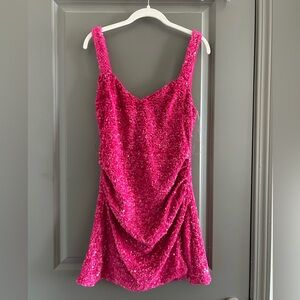 Princess Polly Hot Pink Sequin Cocktail Dress
